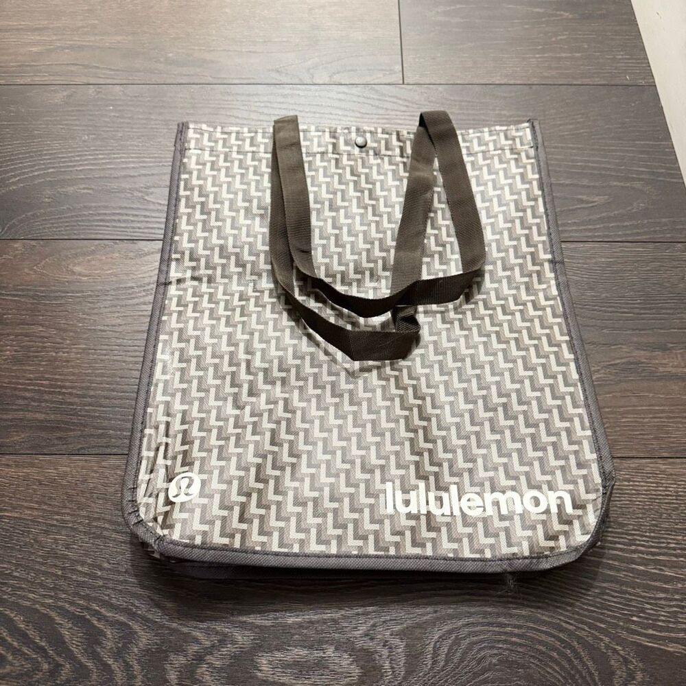 Lululemon Brown Patterned Reusable Tote Bag
